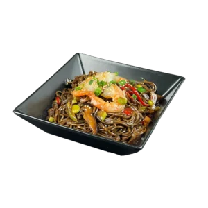 Soba with shrimps